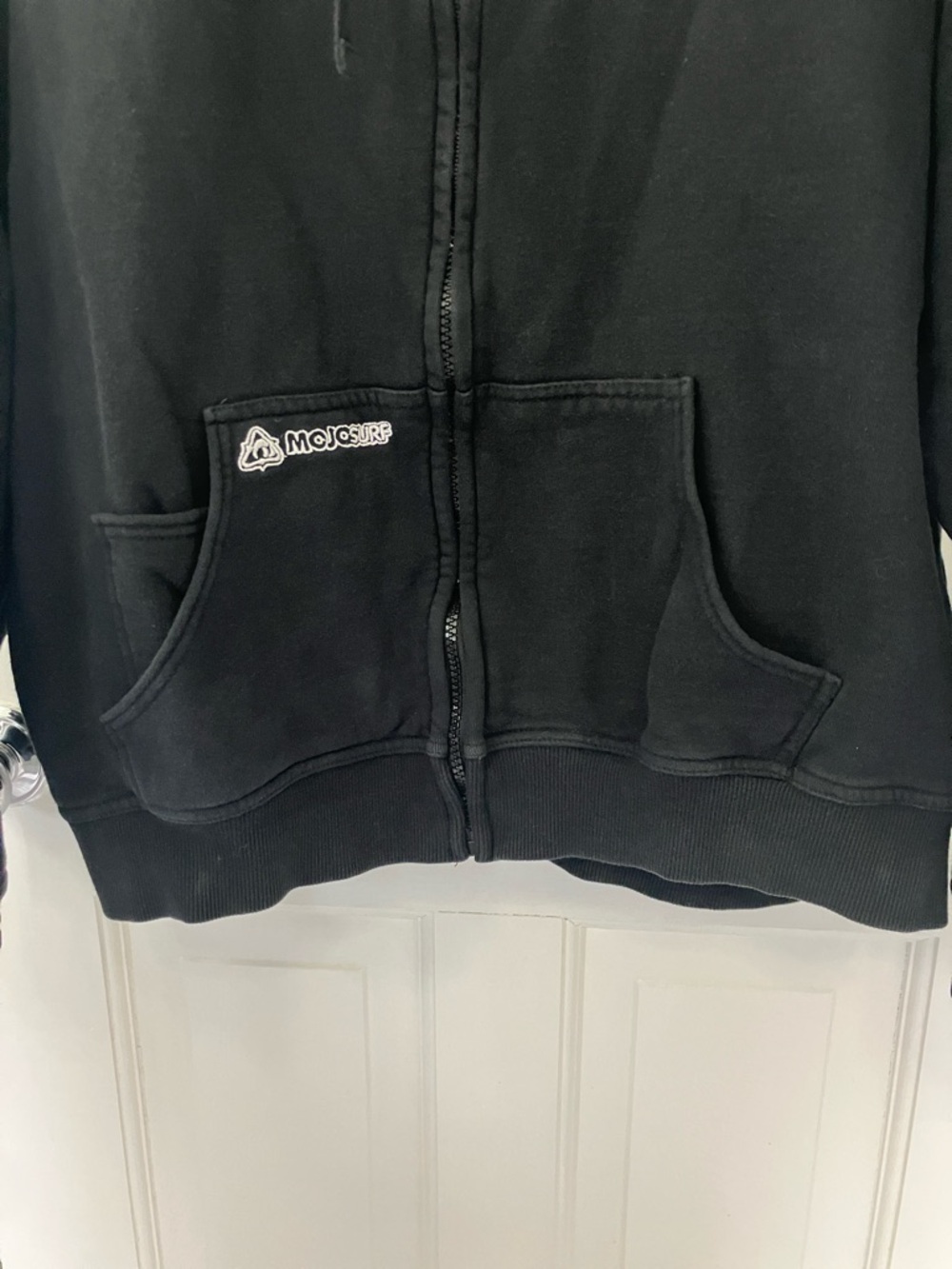 Y2K style Mojo Surf Australia Black Zip-Up Hoodie punk size Large 100% cotton - Picture 6 of 17